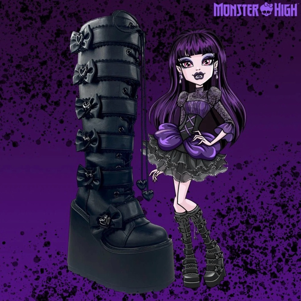 NIB YRU x Monster High Elissabat Dune boots